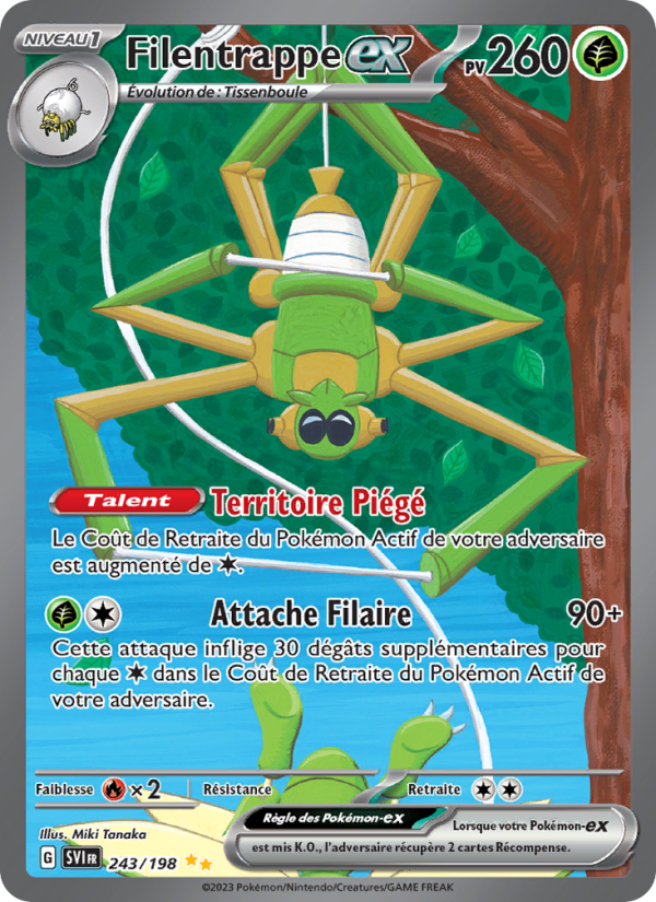 Filentrappe-ex 243 — Écarlate et Violet (French Pokémon TCG card)