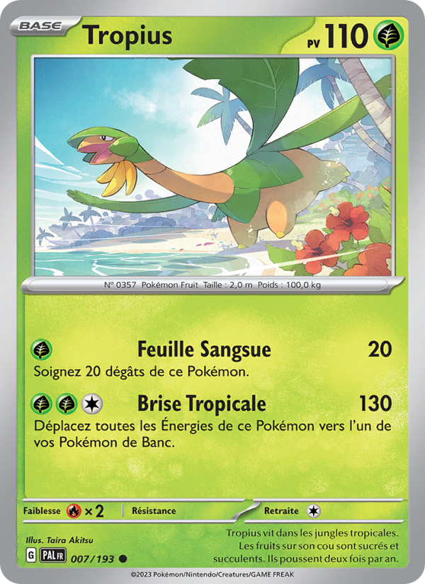 Tropius 007 — Évolutions à Paldea (French Pokémon TCG card)