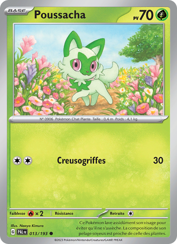 Poussacha 013 — Évolutions à Paldea (French Pokémon TCG card)
