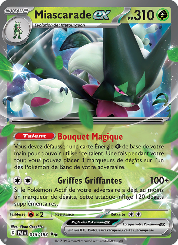Miascarade-ex 015 — Évolutions à Paldea (French Pokémon TCG card)