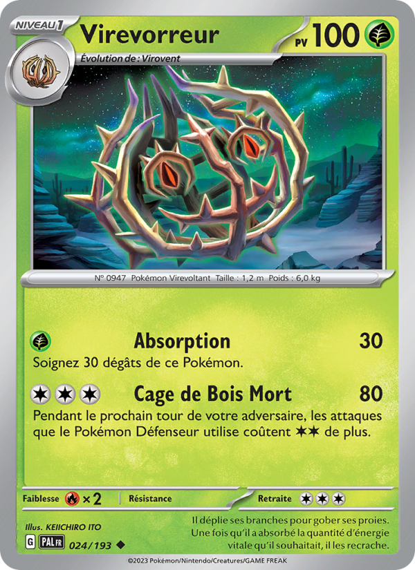 Virevorreur 024 — Évolutions à Paldea (French Pokémon TCG card)