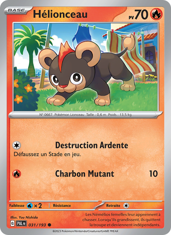 Hélionceau 031 — Évolutions à Paldea (French Pokémon TCG card)