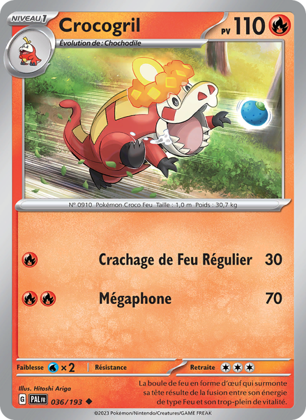 Crocogril 036 — Évolutions à Paldea (French Pokémon TCG card)