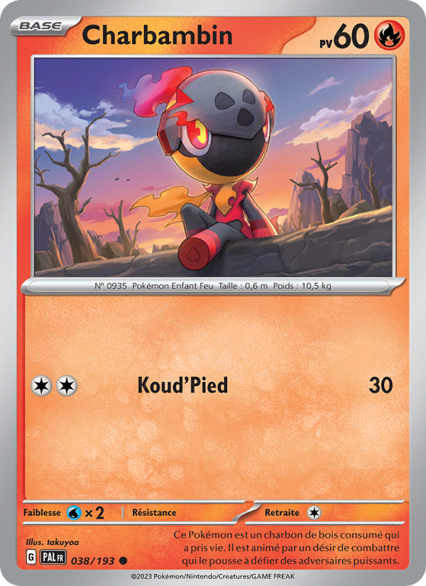 Charbambin 038 — Évolutions à Paldea (French Pokémon TCG card)