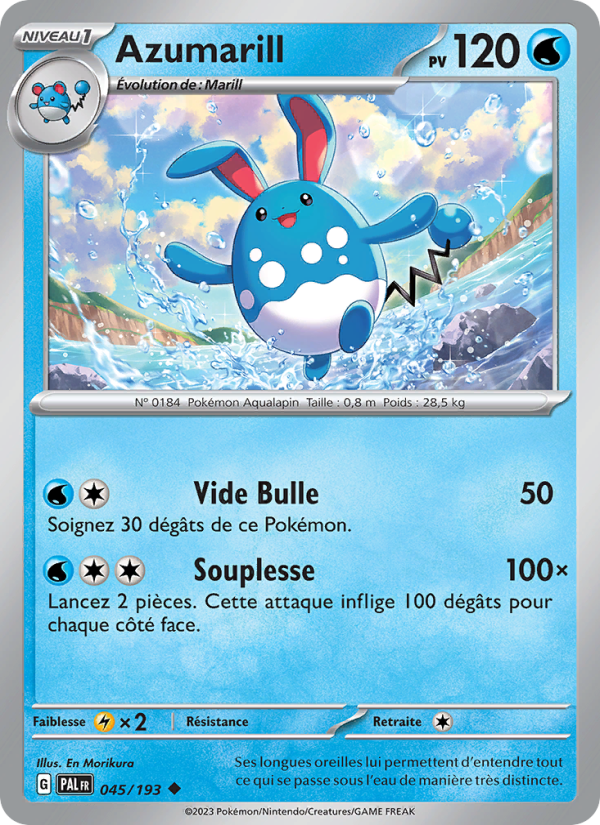 Azumarill 045 — Évolutions à Paldea (French Pokémon TCG card)