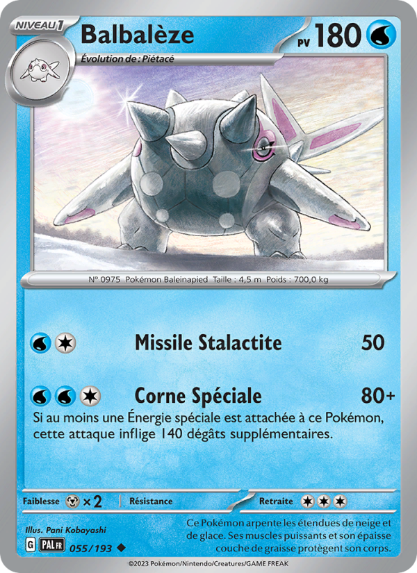 Balbalèze 055 — Évolutions à Paldea (French Pokémon TCG card)