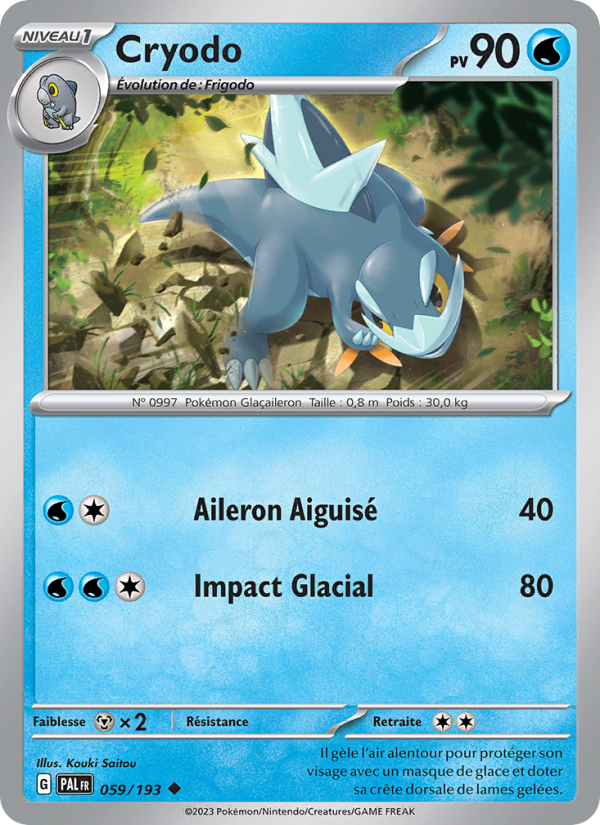 Cryodo 059 — Évolutions à Paldea (French Pokémon TCG card)
