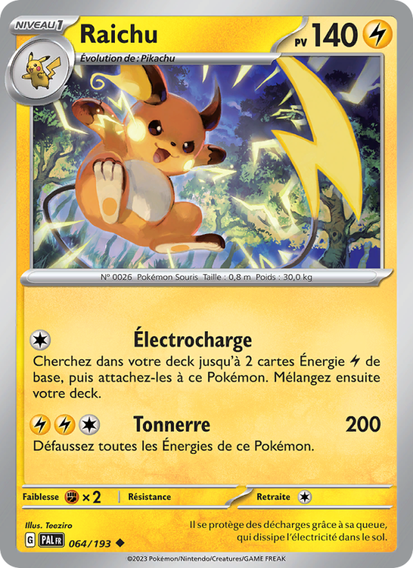 Raichu 064 — Évolutions à Paldea (French Pokémon TCG card)