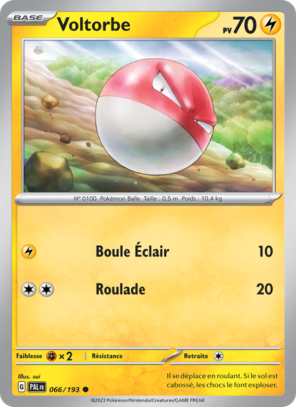 Voltorbe 066 — Évolutions à Paldea (French Pokémon TCG card)