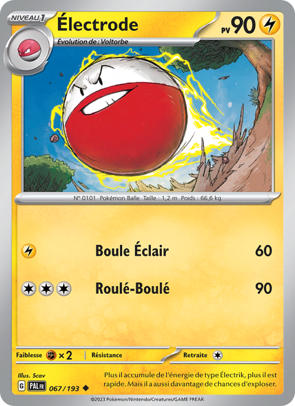 Électrode 067 — Évolutions à Paldea (French Pokémon TCG card)