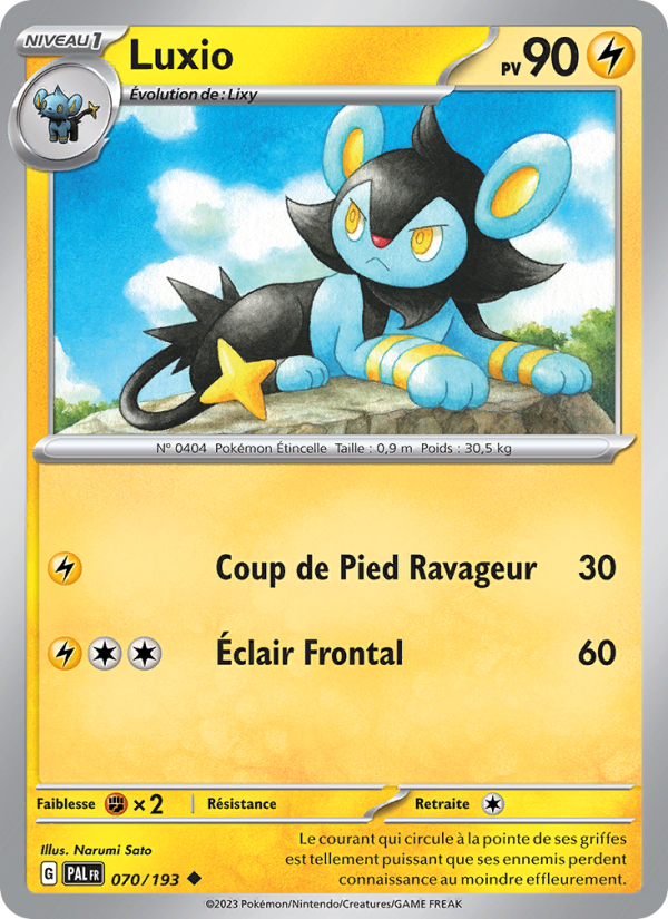 Luxio 070 — Évolutions à Paldea (French Pokémon TCG card)