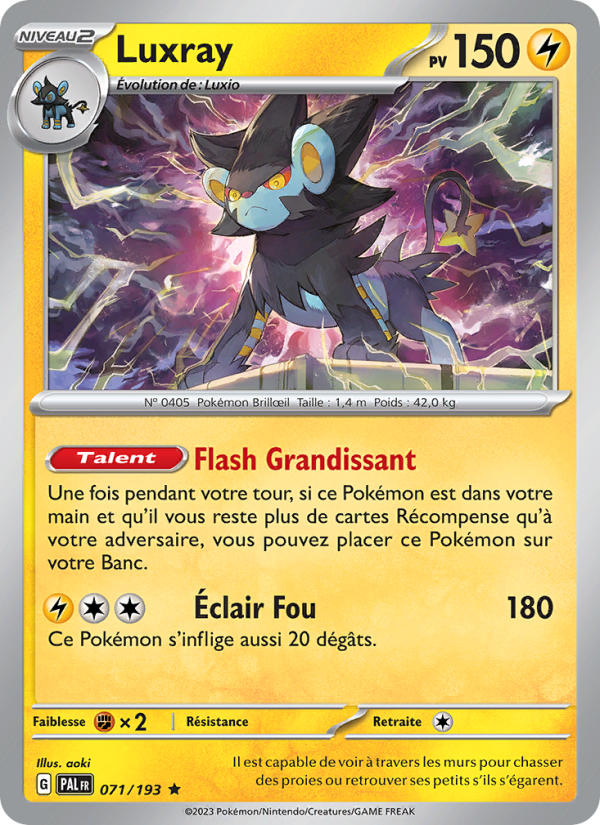 Luxray 071 — Évolutions à Paldea (French Pokémon TCG card)
