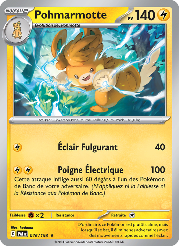 Pohmarmotte 076 — Évolutions à Paldea (French Pokémon TCG card)