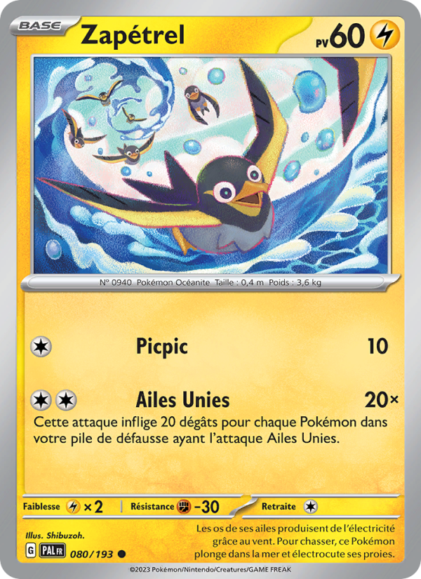 Zapétrel 080 — Évolutions à Paldea (French Pokémon TCG card)