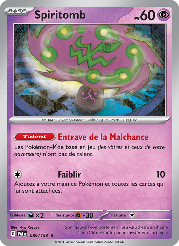 Spiritomb 089 — Évolutions à Paldea (French Pokémon TCG card)