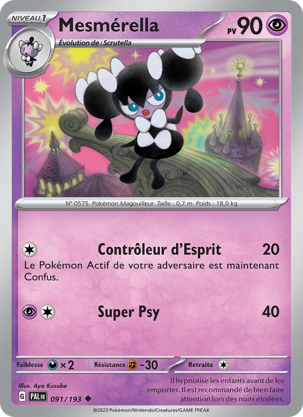 Mesmérella 091 — Évolutions à Paldea (French Pokémon TCG card)