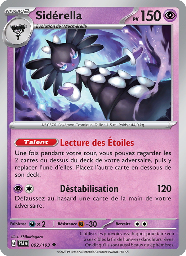 Sidérella 092 — Évolutions à Paldea (French Pokémon TCG card)