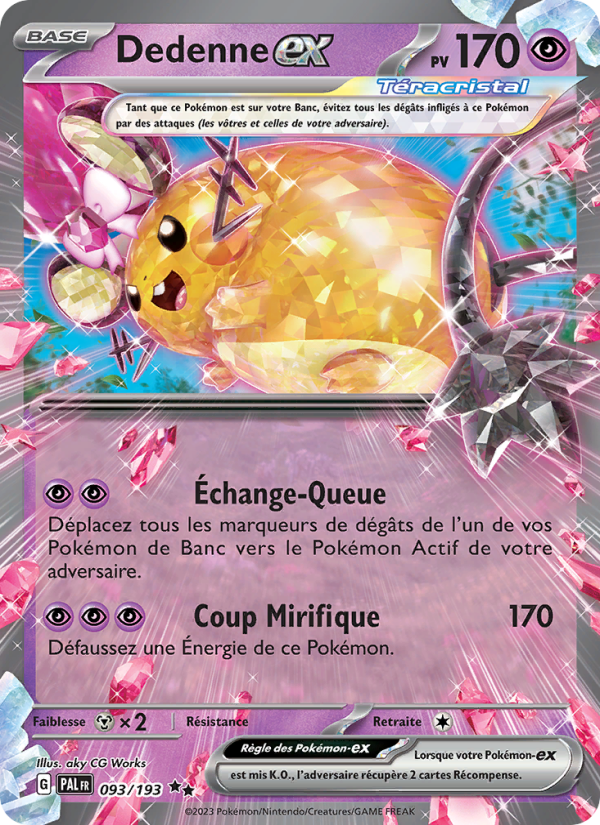 Dedenne-ex 093 — Évolutions à Paldea (French Pokémon TCG card)