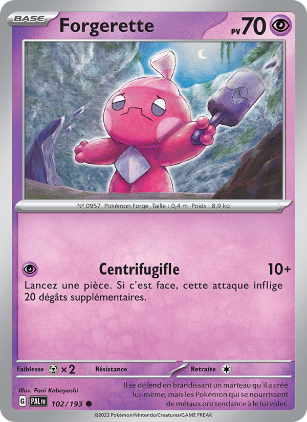 Forgerette 102 — Évolutions à Paldea (French Pokémon TCG card)