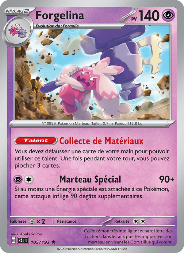 Forgelina 105 — Évolutions à Paldea (French Pokémon TCG card)
