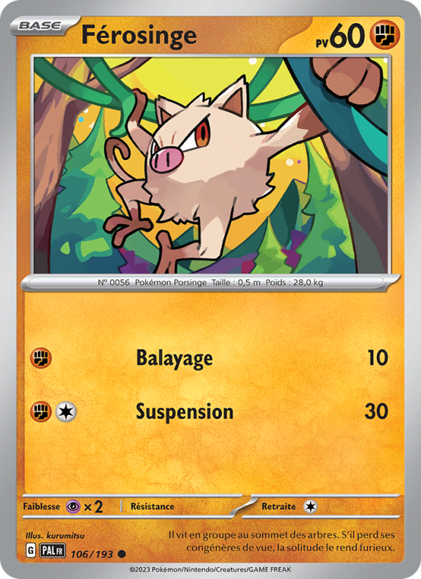 Férosinge 106 — Évolutions à Paldea (French Pokémon TCG card)
