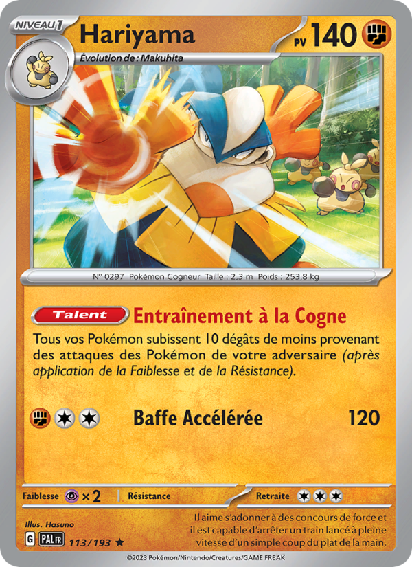 Hariyama 113 — Évolutions à Paldea (French Pokémon TCG card)