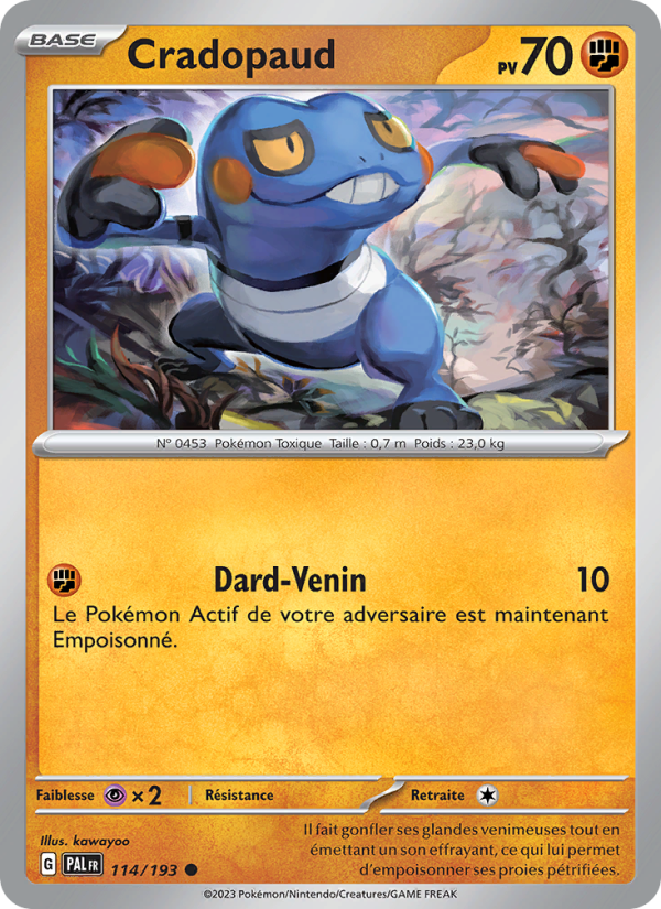 Cradopaud 114 — Évolutions à Paldea (French Pokémon TCG card)