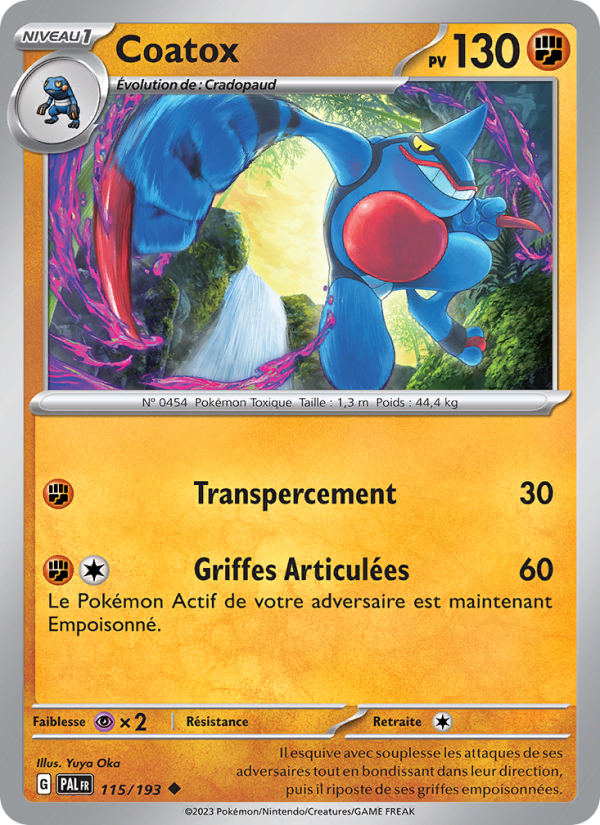Coatox 115 — Évolutions à Paldea (French Pokémon TCG card)