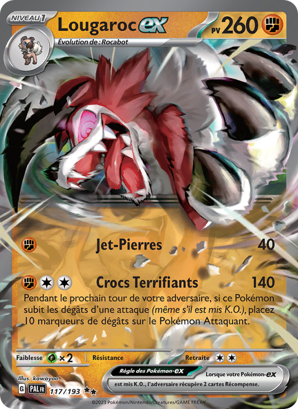 Lougaroc-ex 117 — Évolutions à Paldea (French Pokémon TCG card)