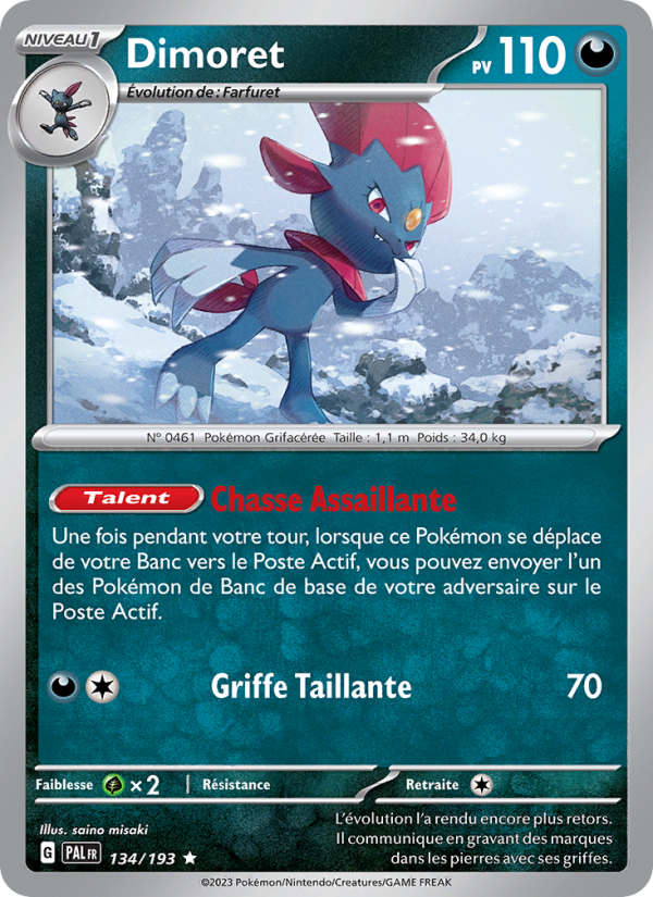 Dimoret 134 — Évolutions à Paldea (French Pokémon TCG card)