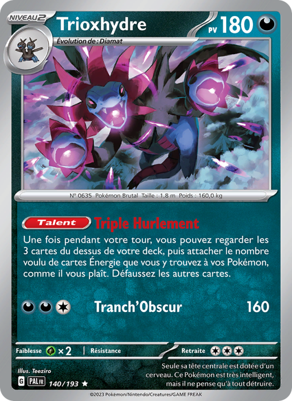 Trioxhydre 140 — Évolutions à Paldea (French Pokémon TCG card)