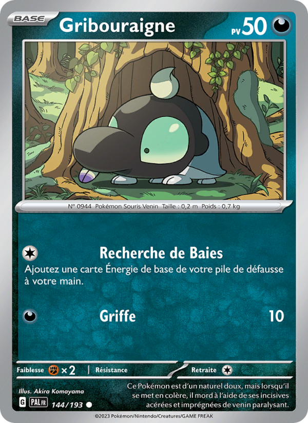 Gribouraigne 144 — Évolutions à Paldea (French Pokémon TCG card)