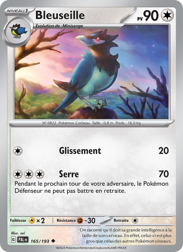 Bleuseille 165 — Évolutions à Paldea (French Pokémon TCG card)