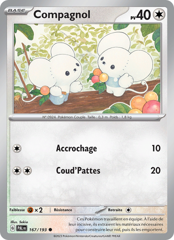 Compagnol 167 — Évolutions à Paldea (French Pokémon TCG card)