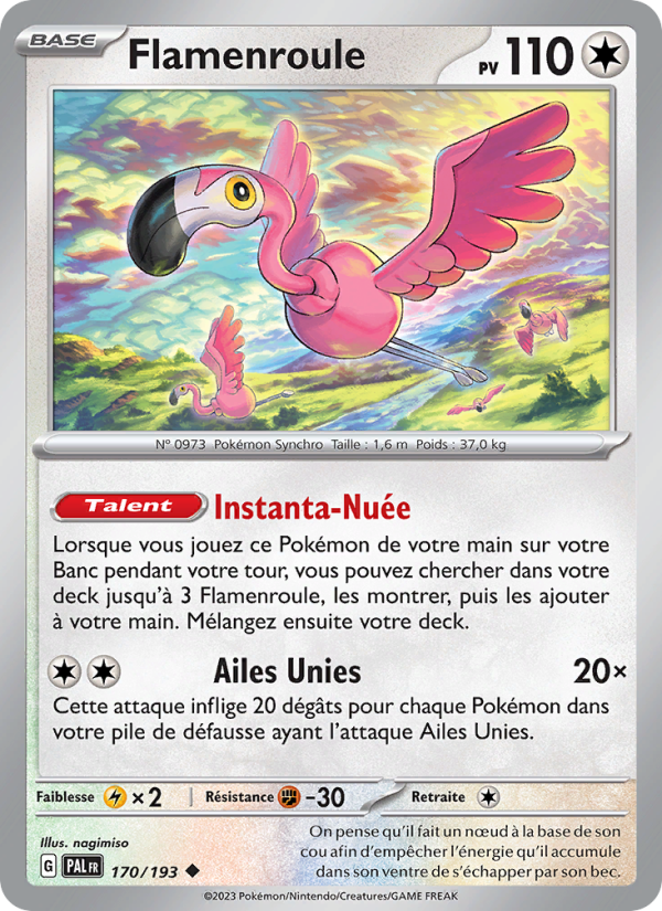 Flamenroule 170 — Évolutions à Paldea (French Pokémon TCG card)