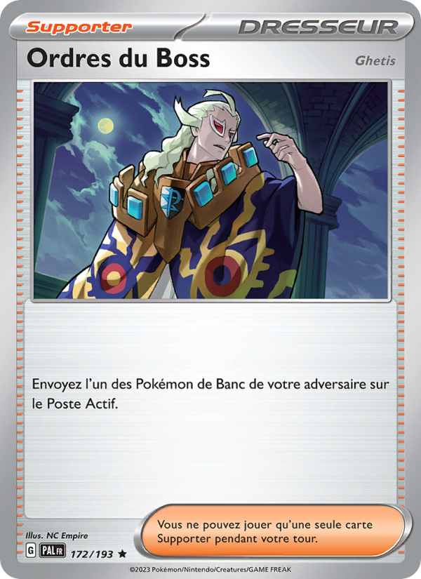 Ordres du Boss 172 — Évolutions à Paldea (French Pokémon TCG card)