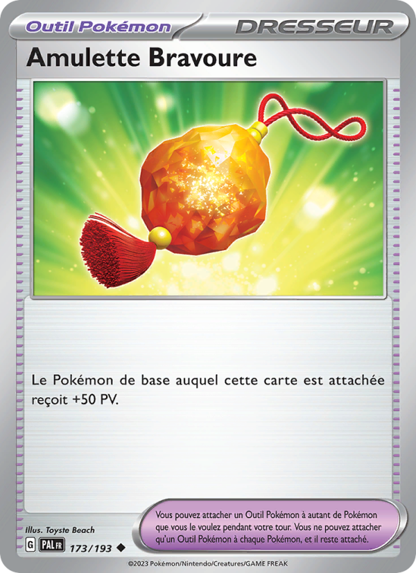 Amulette Bravoure 173 — Évolutions à Paldea (French Pokémon TCG card)