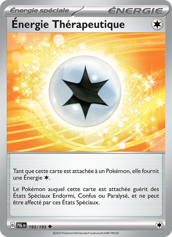 Énergie Thérapeutique 193 — Évolutions à Paldea (French Pokémon TCG card)