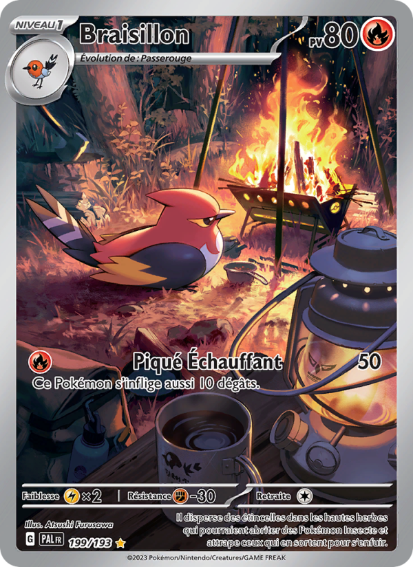 Braisillon 199 — Évolutions à Paldea (French Pokémon TCG card)