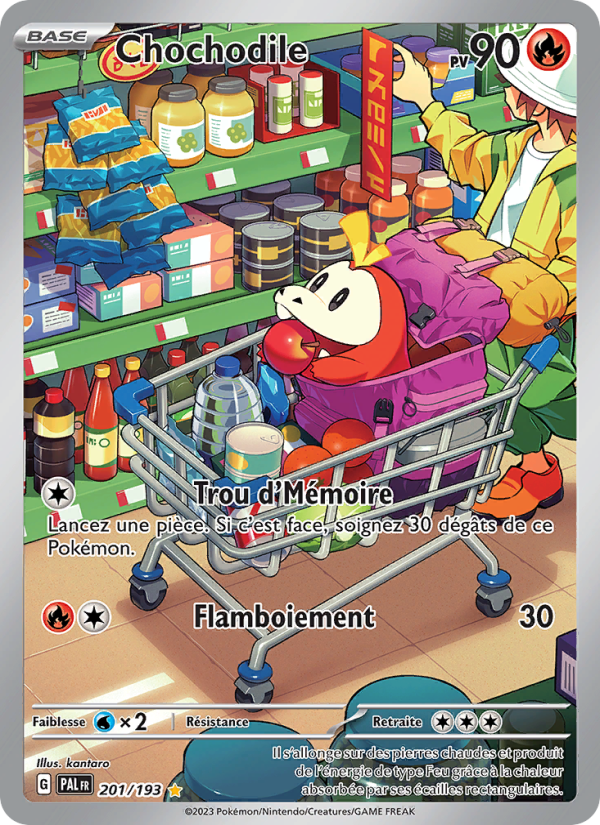 Chochodile 201 — Évolutions à Paldea (French Pokémon TCG card)