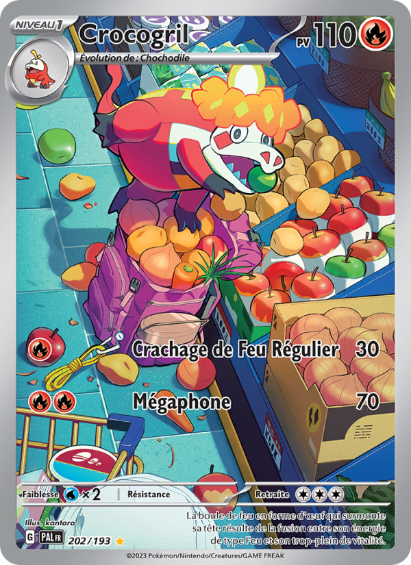 Crocogril 202 — Évolutions à Paldea (French Pokémon TCG card)