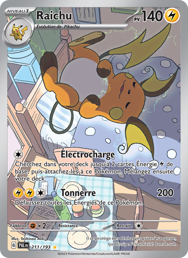 Raichu 211 — Évolutions à Paldea (French Pokémon TCG card)