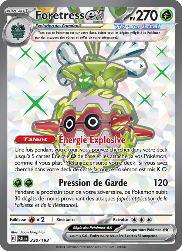 Foretress-ex 230 — Évolutions à Paldea (French Pokémon TCG card)