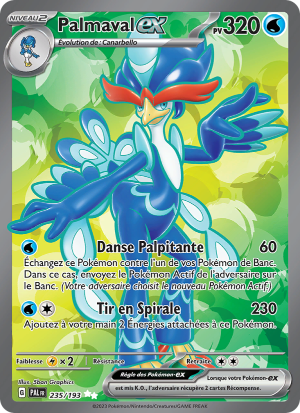 Palmaval-ex 235 — Évolutions à Paldea (French Pokémon TCG card)