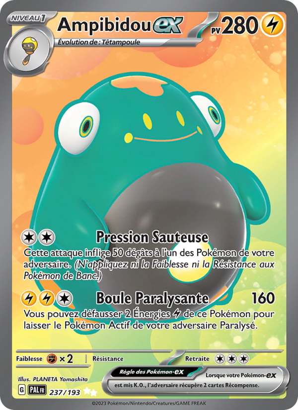 Ampibidou-ex 237 — Évolutions à Paldea (French Pokémon TCG card)