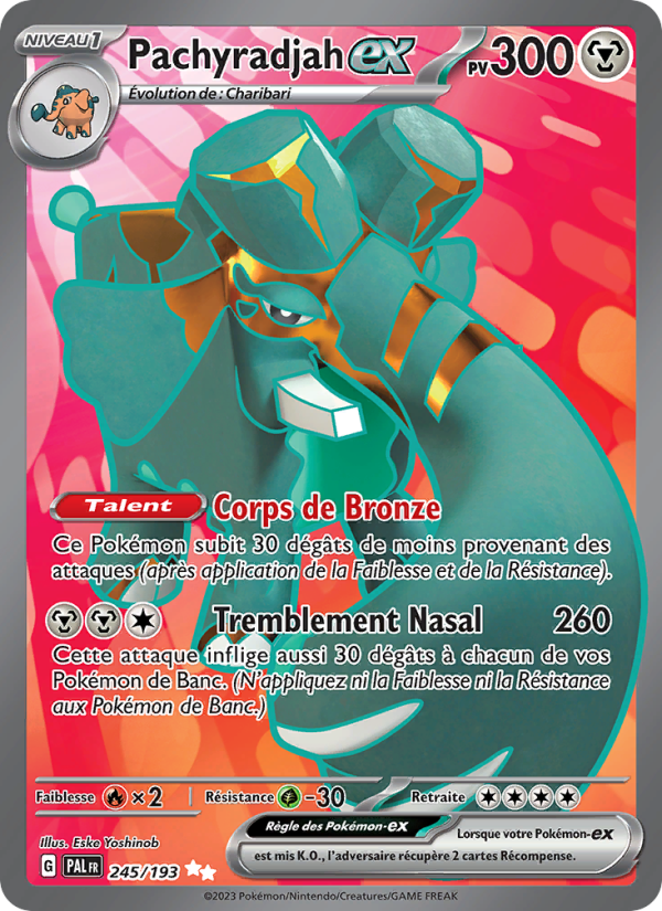 Pachyradjah-ex 245 — Évolutions à Paldea (French Pokémon TCG card)