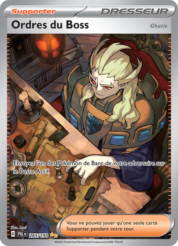 Ordres du Boss 265 — Évolutions à Paldea (French Pokémon TCG card)