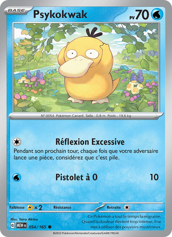 Psykokwak 054 — 151 (French Pokémon TCG card)