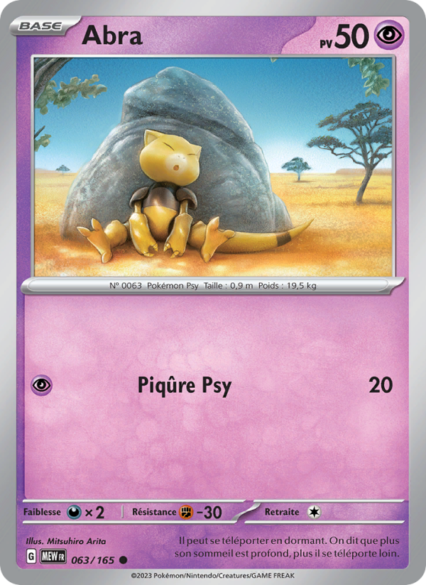 Abra 063 — 151 (French Pokémon TCG card)