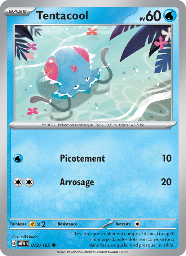 Tentacool 072 — 151 (French Pokémon TCG card)